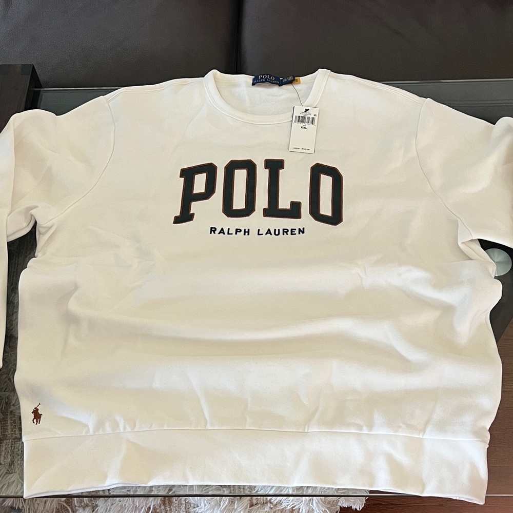 Polo by Ralph Lauren Men's Cream Crewneck Sweater